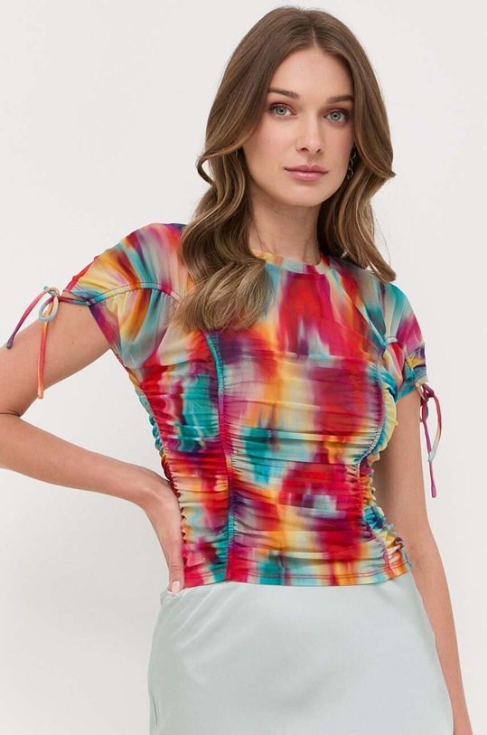 Blúzka Guess slim viacfarebná W3YP05.KBAH2