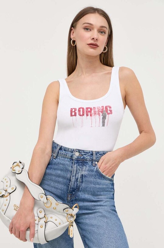 Top Guess Guess x Banksy bílá W3YP50.KA0H1