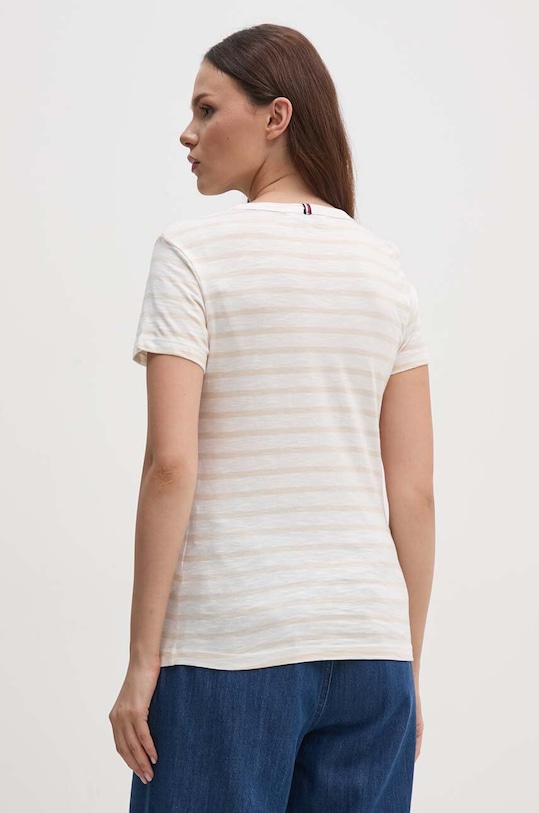 Odzież Tommy Hilfiger t-shirt bawełniany WW0WW37857 beżowy