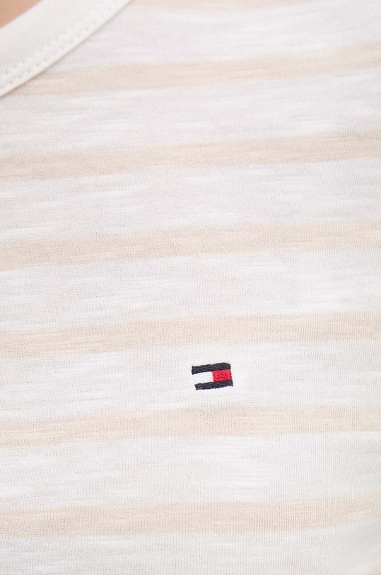 Tommy Hilfiger t-shirt bawełniany WW0WW37857 beżowy