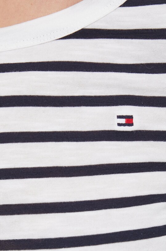 Бавовняний лонгслів Tommy Hilfiger WW0WW37861 темно-синій