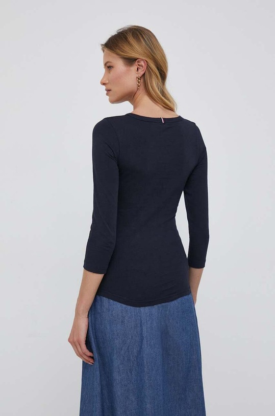 Odzież Tommy Hilfiger longsleeve bawełniany WW0WW37861 granatowy