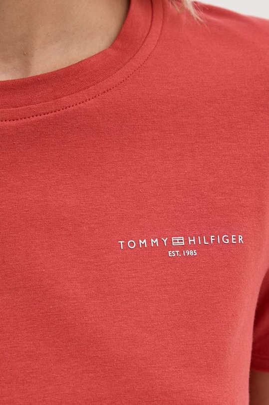 Μπλουζάκι Tommy Hilfiger κόκκινο WW0WW37877