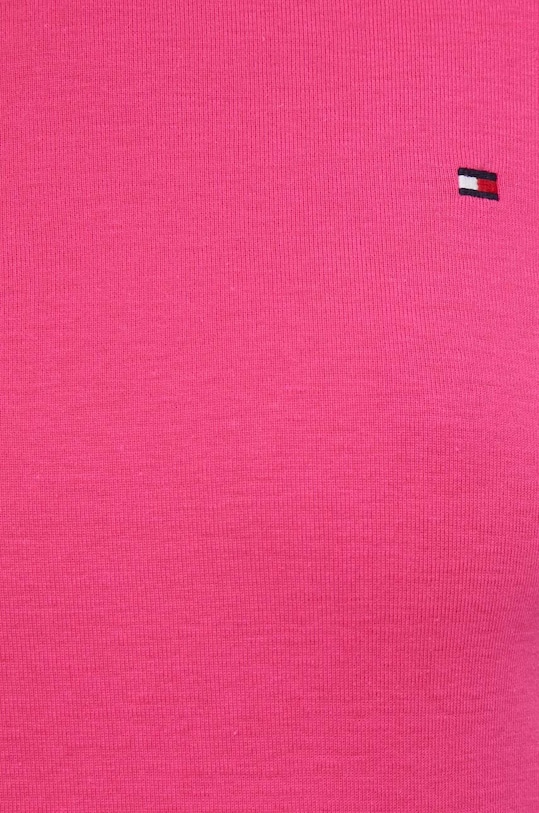 Βαμβακερό μπλουζάκι Tommy Hilfiger WW0WW37882 ροζ