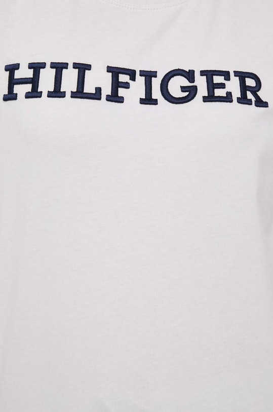 Bombažna kratka majica Tommy Hilfiger WW0WW40057 bež
