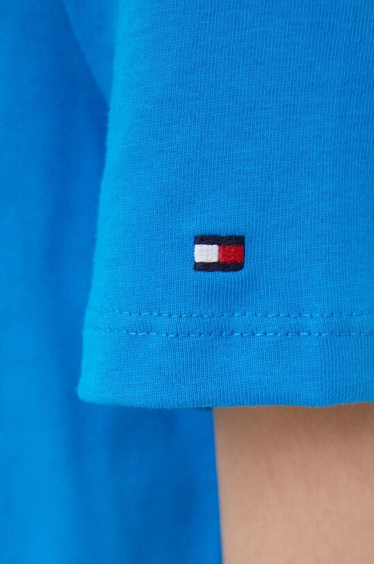 Хлопковая футболка Tommy Hilfiger WW0WW40057 голубой