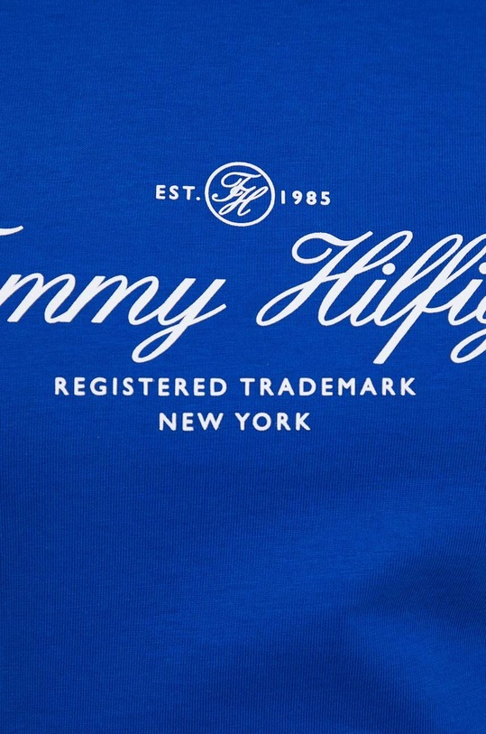 Βαμβακερή μπλούζα με μακριά μανίκια Tommy Hilfiger WW0WW40527 σκούρο μπλε