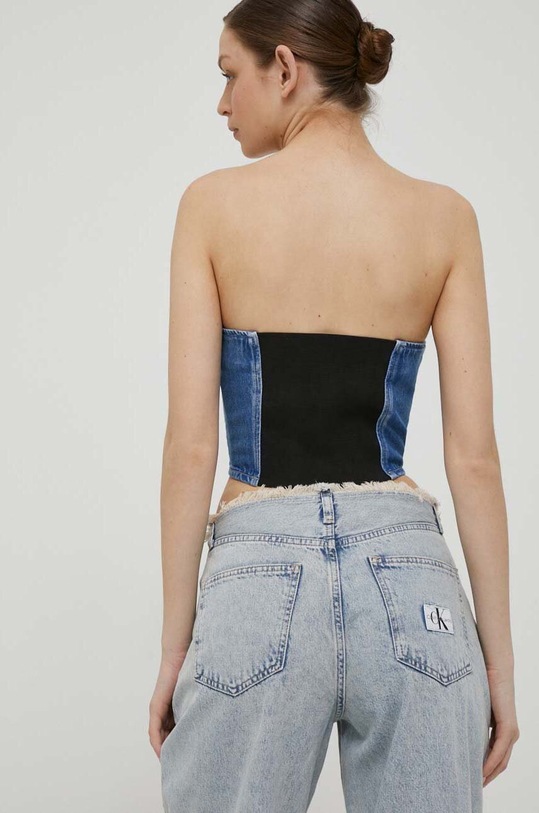 Îmbrăcăminte Calvin Klein Jeans top din denim J20J221264 bleumarin