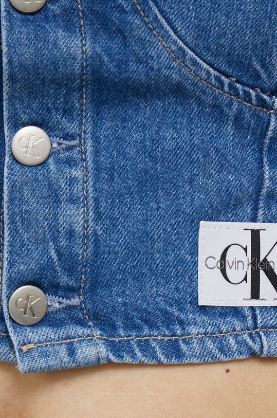 Calvin Klein Jeans top din denim J20J221264 bleumarin
