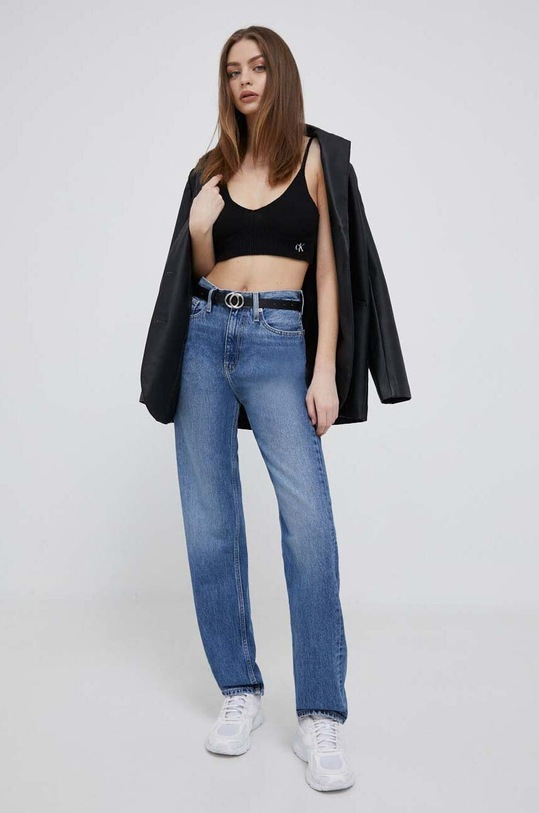 Top Calvin Klein Jeans J20J221345 μαύρο