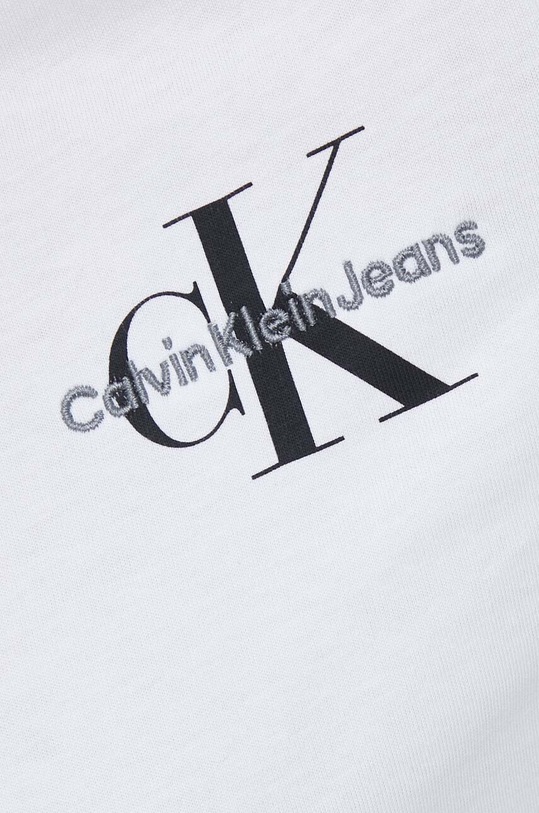 Βαμβακερό μπλουζάκι Calvin Klein Jeans J20J221429 λευκό