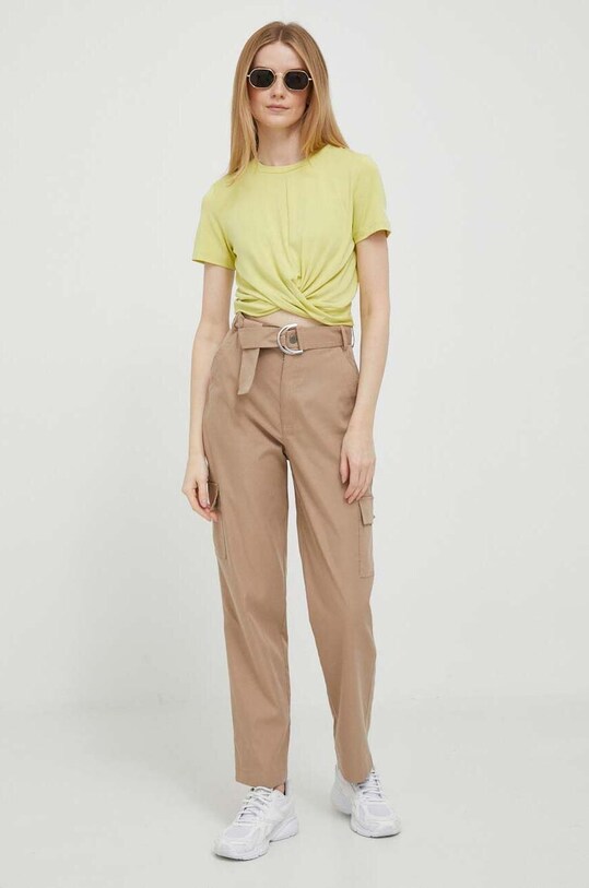 Tričko Calvin Klein Jeans J20J222128 žltá AW23
