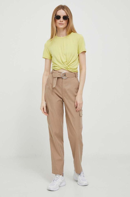 Calvin Klein Jeans t-shirt J20J222128 żółty AW23