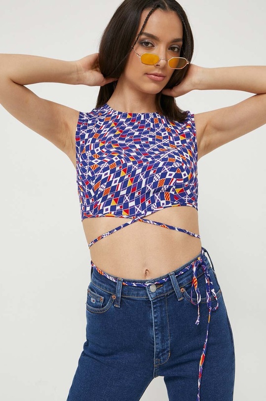 Top Tommy Jeans námořnická modř DW0DW16079