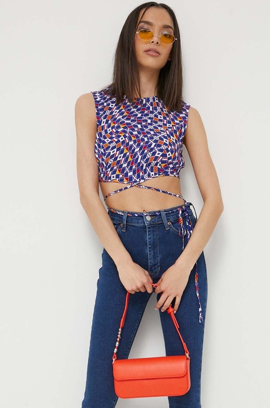 Top Tommy Jeans DW0DW16079 námořnická modř