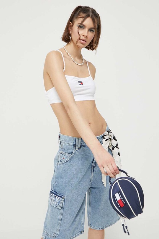 Топ Tommy Jeans білий DW0DW16110