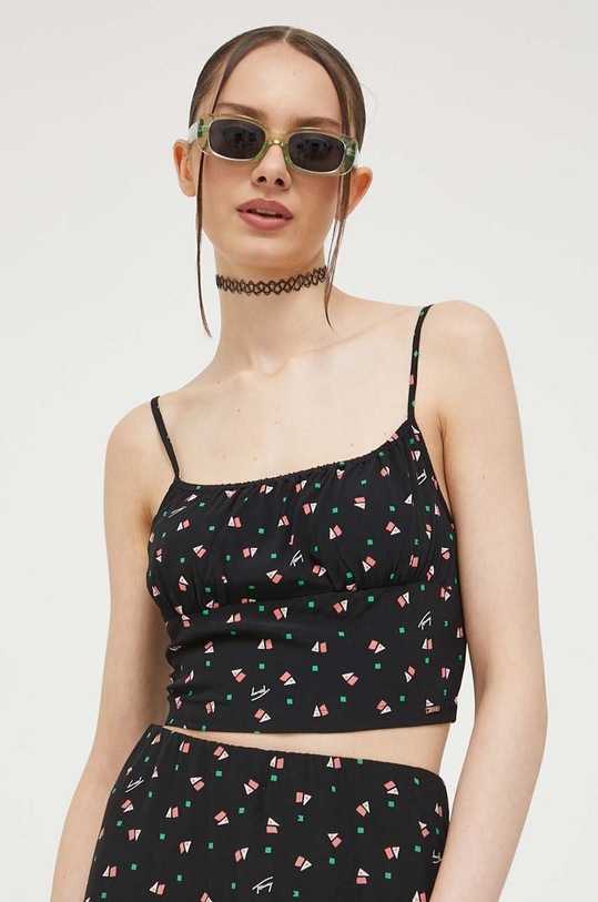 Top Tommy Jeans černá DW0DW15911