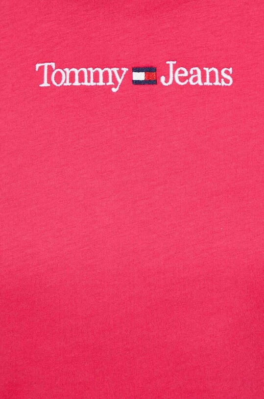 Tommy Jeans t-shirt bawełniany DW0DW15049 różowy