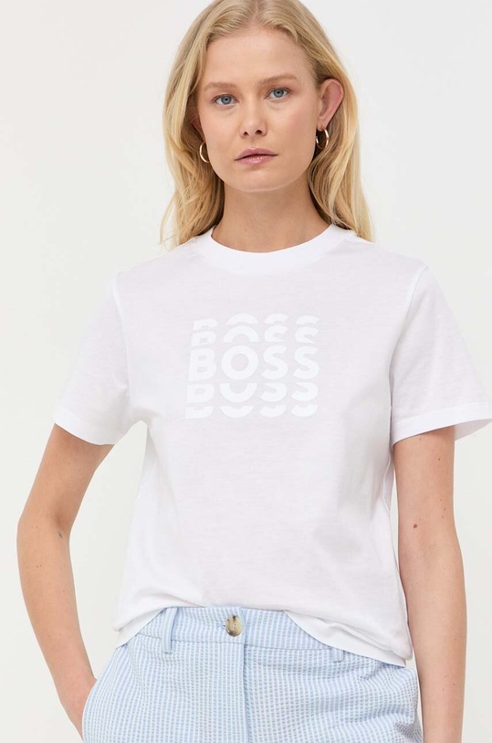 BOSS t-shirt bawełniany biały 50500054