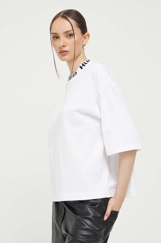 HUGO t-shirt bawełniany Dinaya bawełna biały 50495059