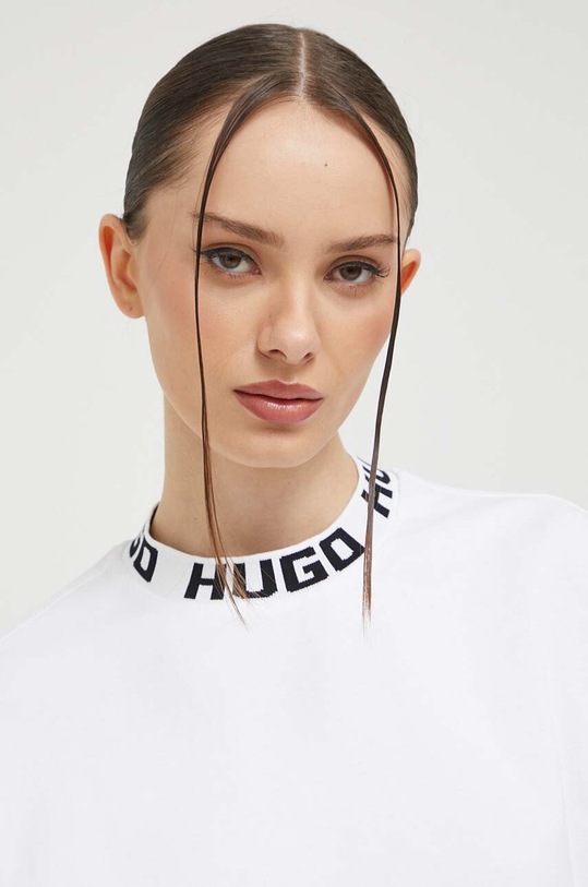 HUGO t-shirt bawełniany Dinaya biały 50495059