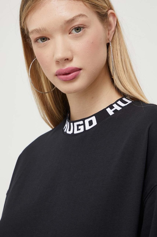 HUGO t-shirt bawełniany Dinaya czarny 50495059