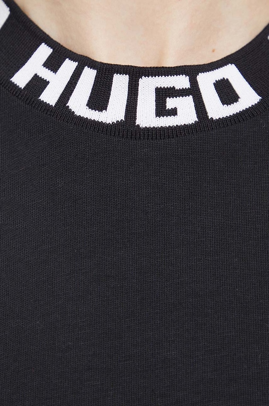 Bavlnené tričko HUGO Dinaya 50495059 čierna