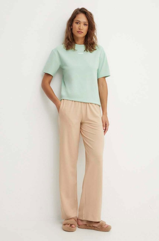 HUGO t-shirt lounge 50490593 zielony AW25