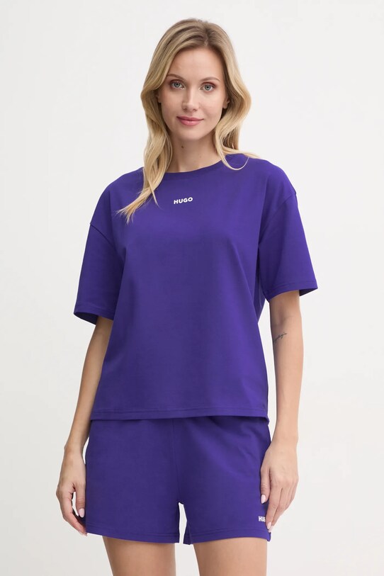 Homewear majica kratkih rukava HUGO ljubičasta 50490593
