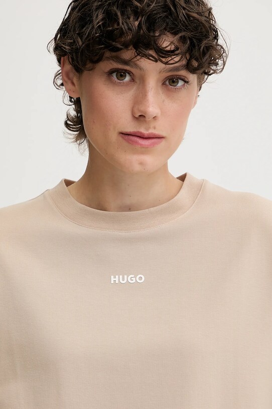 Odzież HUGO t-shirt lounge 50490593 beżowy