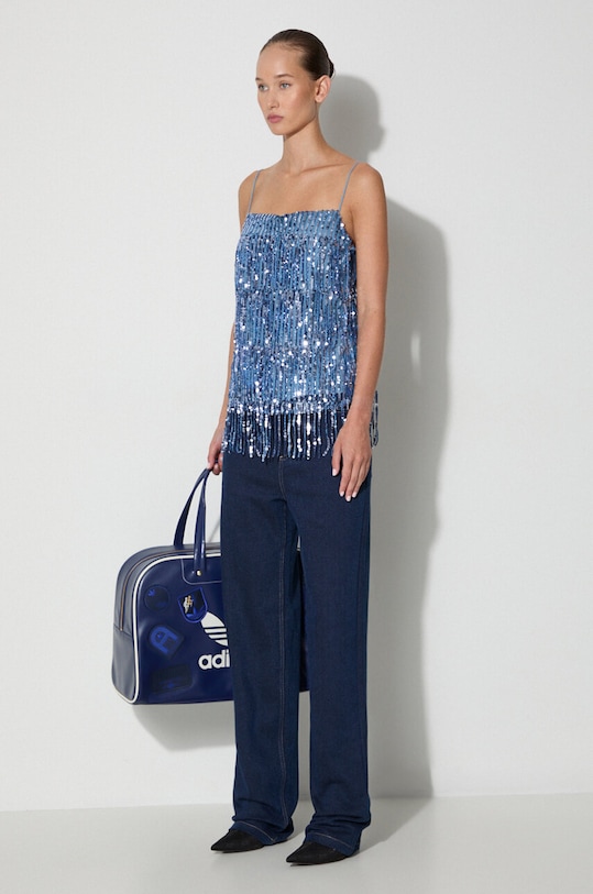 Samsoe Samsoe tricou F23200094 albastru AW23