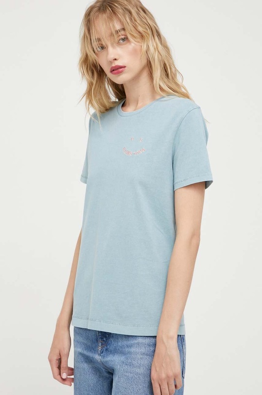 PS Paul Smith t-shirt bawełniany regular niebieski W2R.G799E.L21154