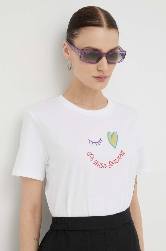 PS Paul Smith t-shirt bawełniany biały W2R.G799.LP4117