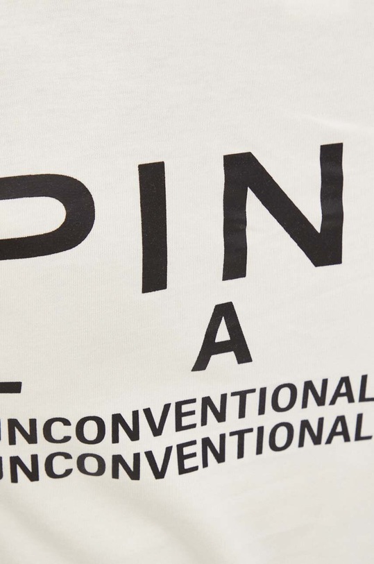 Pinko t-shirt bawełniany 100355.A13K beżowy