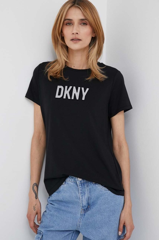 Dkny tricou print negru P03ZBDNA