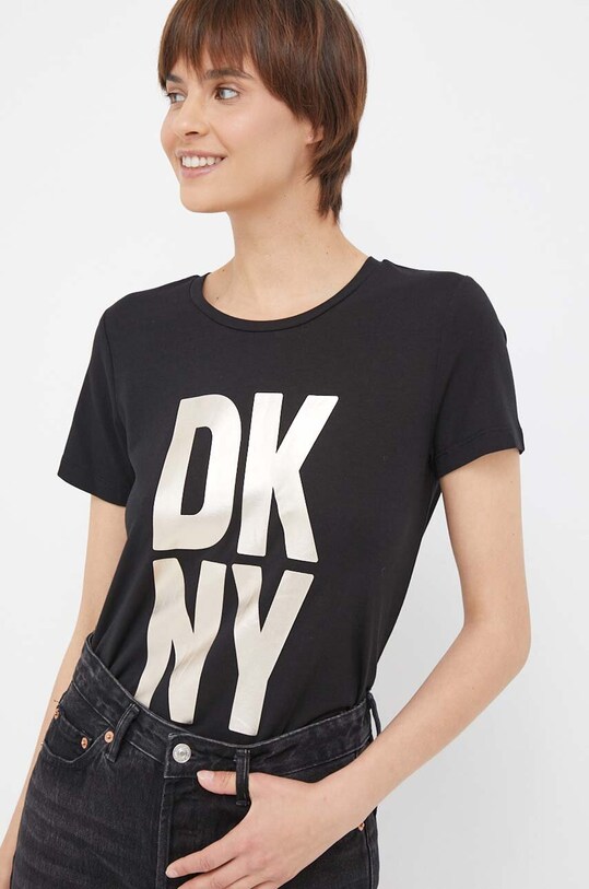 Футболка Dkny regular чорний P3EHFDNA