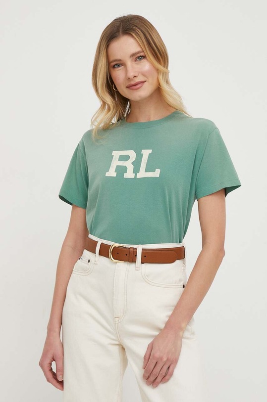 Polo Ralph Lauren t-shirt bawełniany zielony 211910130