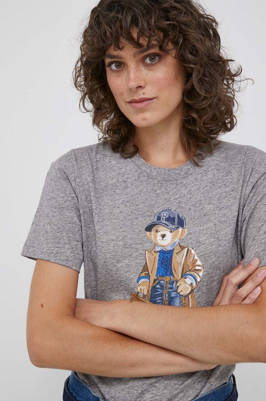 Polo Ralph Lauren t-shirt bawełniany szary 211910160