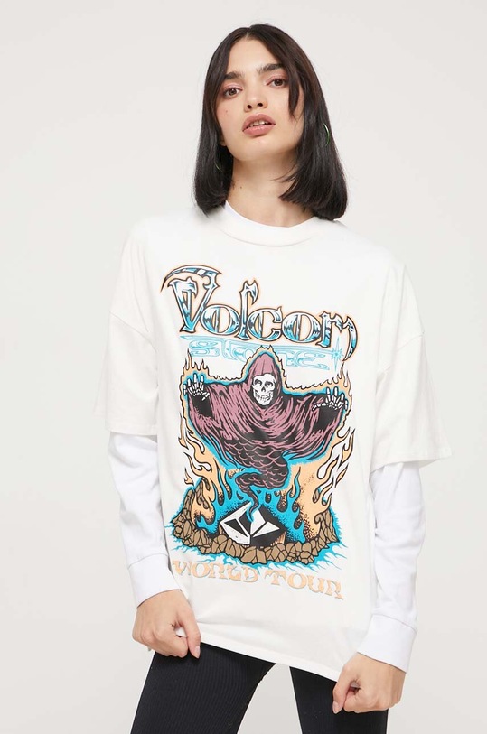 Volcom tricou din bumbac print alb B3532313.SWH