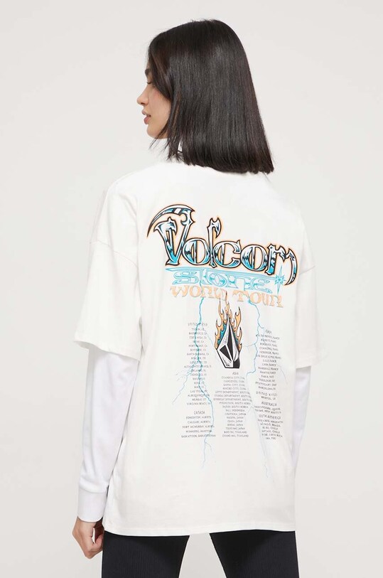 Odzież Volcom t-shirt bawełniany B3532313.SWH biały
