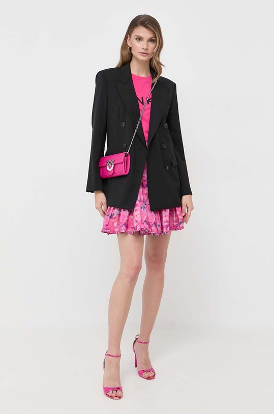 Pinko t-shirt bawełniany 101752.A150 różowy AW23