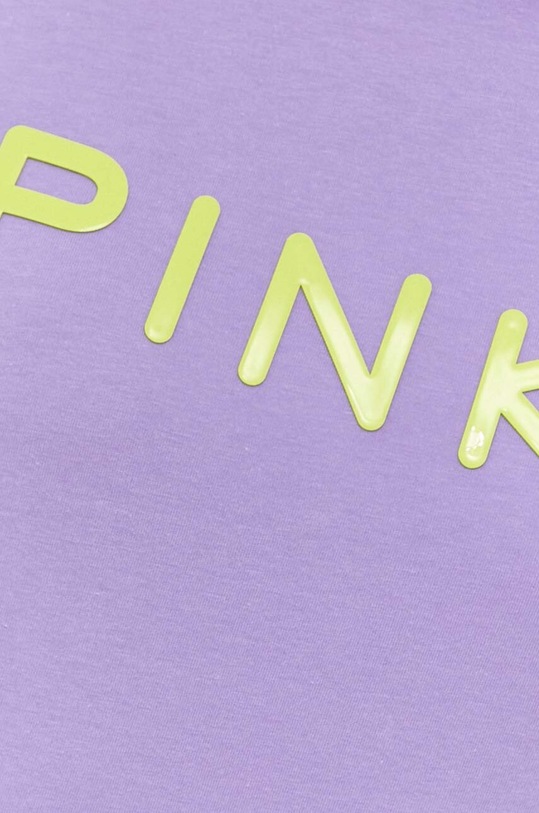 Pinko t-shirt bawełniany 101752.A150 fioletowy