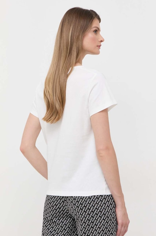 Pinko t-shirt bawełniany 100372.A151 beżowy AW23