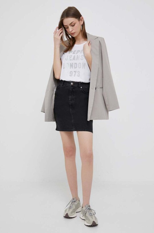 Pamučna majica Pepe Jeans PL505570.800 bijela AW23