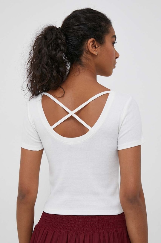 Odzież Pepe Jeans t-shirt PL505581.808 biały