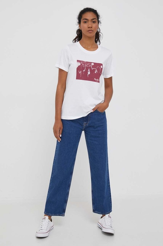 Pepe Jeans t-shirt PL505590.800 biały AW23