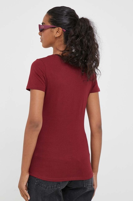 Odzież Pepe Jeans t-shirt bawełniany PL505592.299 bordowy