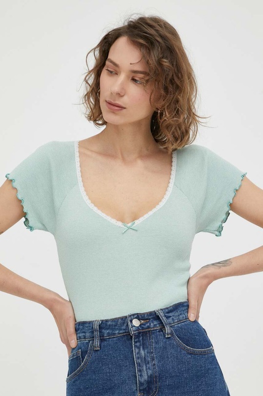 Levi's t-shirt bawełniany zielony A5908.0000