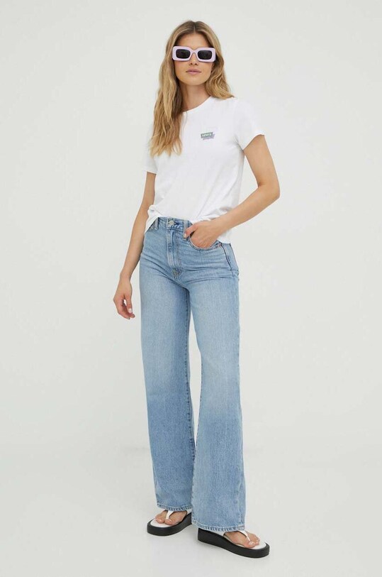 Levi's t-shirt bawełniany 17369.2350 biały AW23
