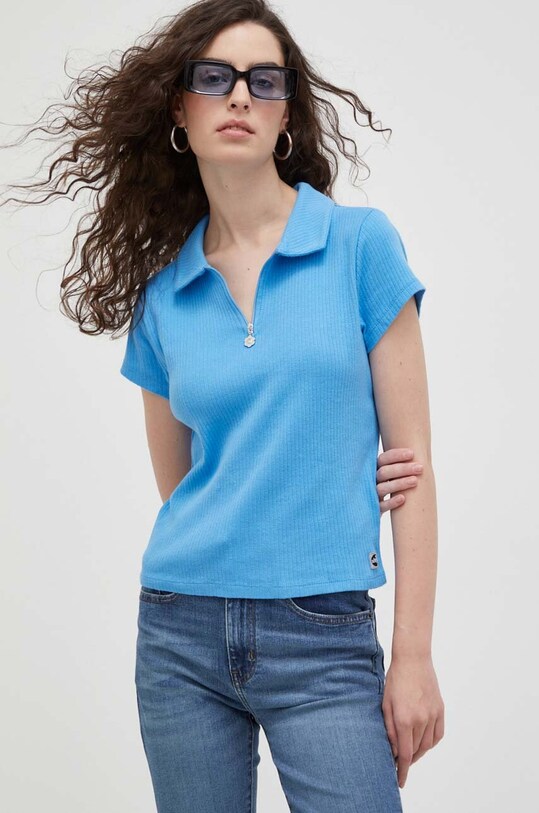 Βαμβακερό μπλουζάκι Levi's SilverTab κανονικό τιρκουάζ A5949.0000